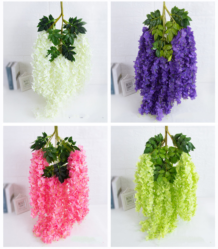 Artificial flower wisteria bulk artificial flower for decoration wall flowers Wisteria