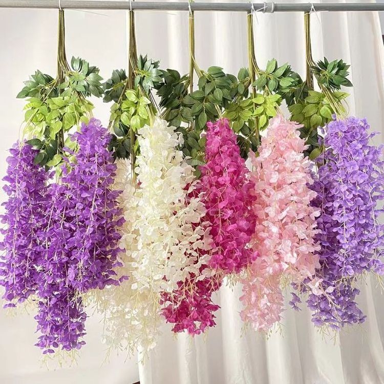 Hot Selling Wisteria Hanging Flowers With For Wedding Roof Ceiling Hanging Decoration