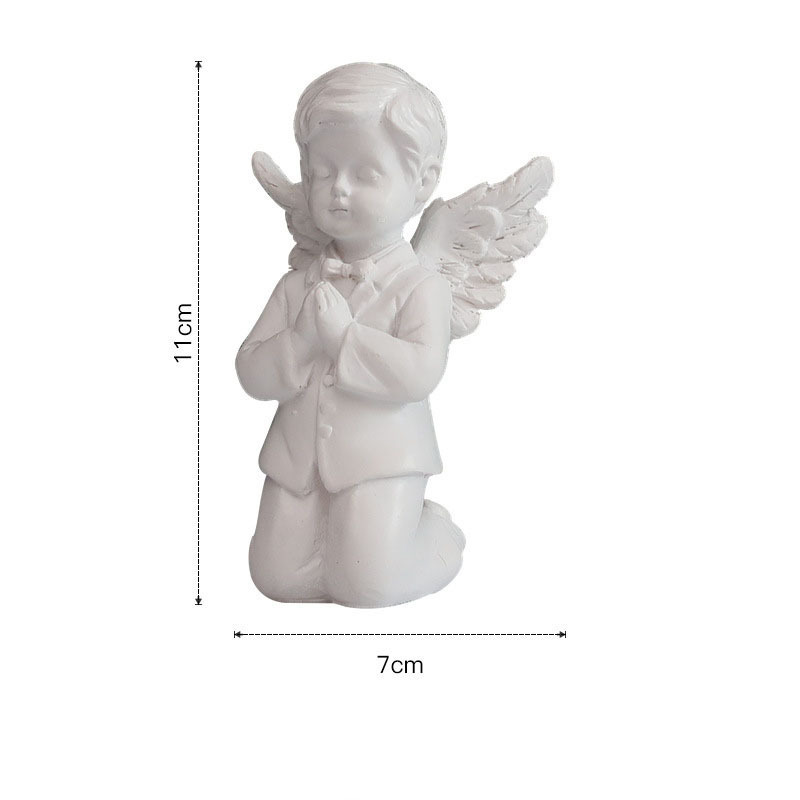 New design praying decorative resin garden angel, wholesale customized polyresin garden statues angels