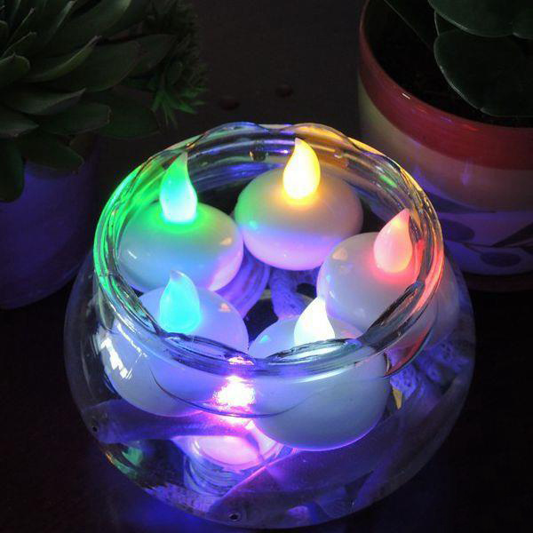 Water Activated LED Tea Light Yellow Flicker Floating LED Tealight Candle