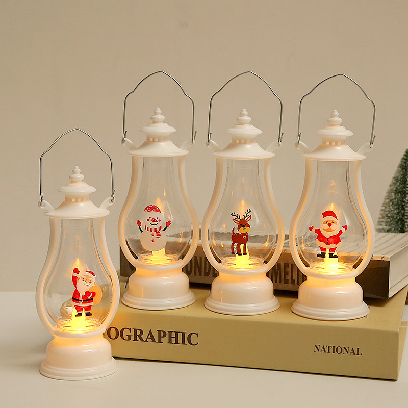 Christmas decoration lantern shopping malls dress up hand-held LED small oil lamp luminous lantern