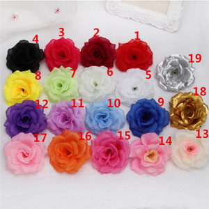 Wedding Decor Artificial Floral Arrangement Silk Flower Head Rose For Home Party Decoration Flower Panel