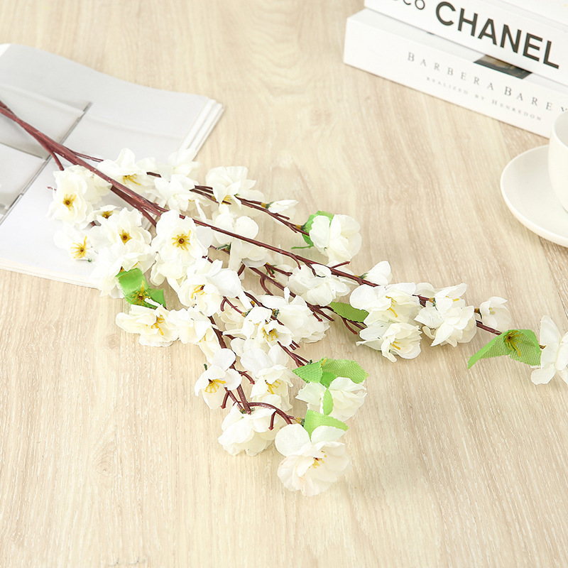 Artificial peach blossom branches cherry blossoms flowers living room decoration interior decoration