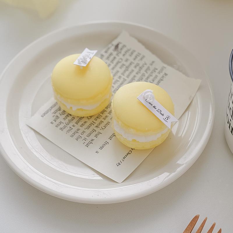 Cute Mini Macaron Scented Candles Handmade Cake Candles Aromatherapy Scented Wedding Home Decoration Candles