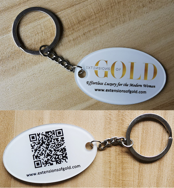 QR Code Logo Custom Design High Quality Low Cheap Hotel keychain Motel Key Tag Acrylic Keychain