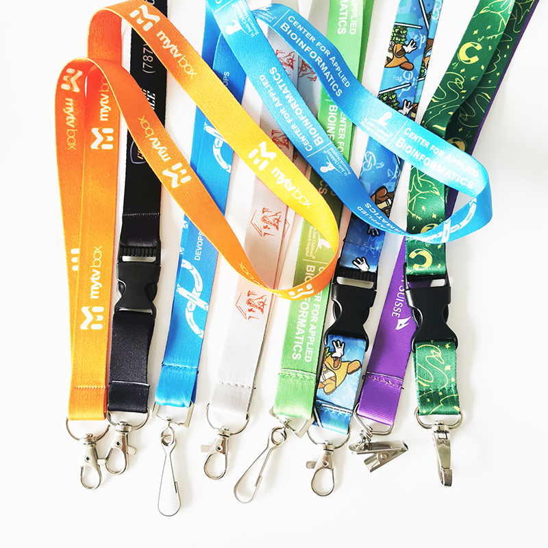 OEM design Sublimation Polyester Nylon Plain Cheap Personalized Custom Logo Printed Lanyard