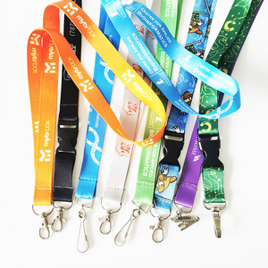 OEM design Sublimation Polyester Nylon Plain Cheap Personalized Custom Logo Printed Lanyard