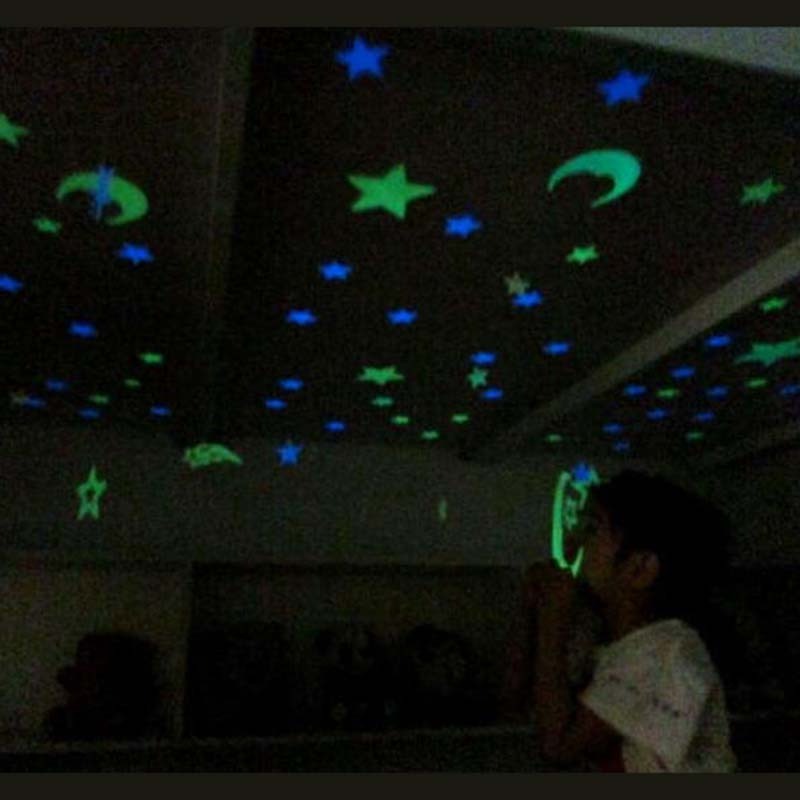 custom wall stickers for kids room night glow in the dark stars bright wall sticker decoration modern 3d sticker