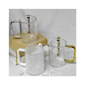 Boce Jewish ritual, double handle double ear cup acrylic transparent glass Jewish hand washing cup