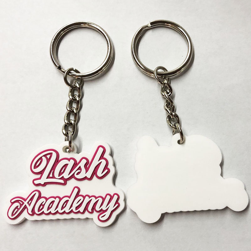 customized oem custom no minimum logo rubber 3d soft pvc keychain key ring