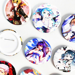 Hot Selling Custom Anime Tin Badges Button Pins with Unique Tinplate Design Metal Badges for Collectors