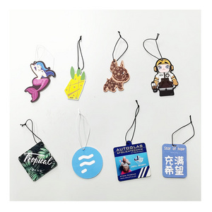 Customized Design Funny Cute Hanging Car Freshener Personalized Die Cut Air Presenter for Automobiles