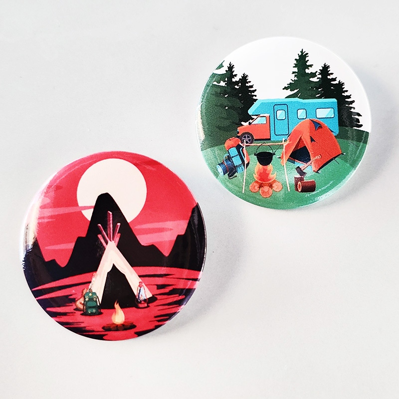 Badges OEM Factory Promotional Gifts Custom Made Printed Logo Blank Round Button Badge Custom Tinplate Pin Buttons