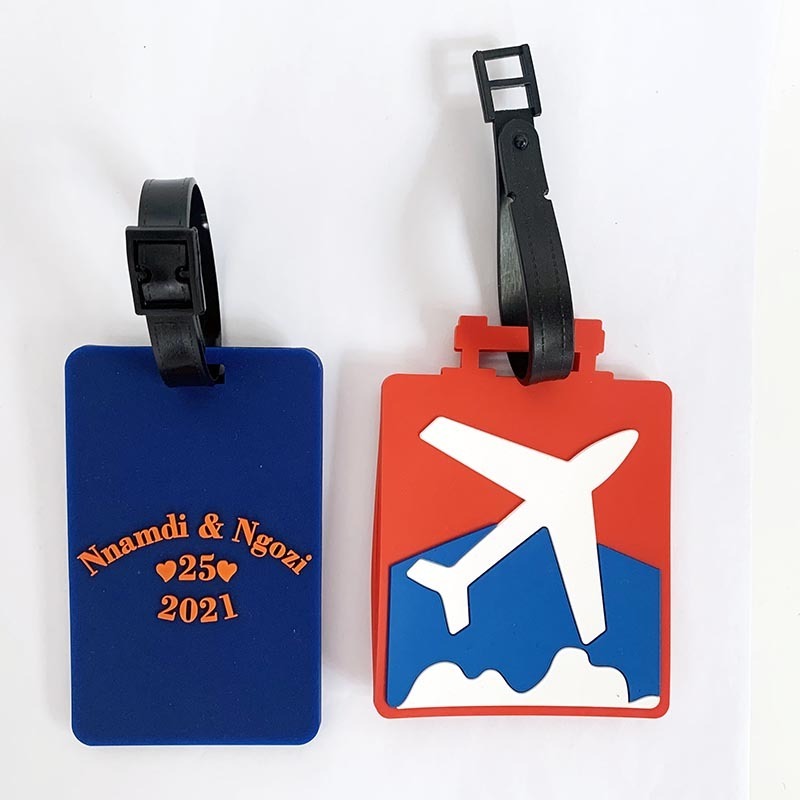 2022 High quality OEM Custom 3D soft silicone luggage tag rubber bag tag pvc luggage tag