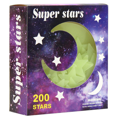 top 10 super star Room Decoration Wall Sticker 3D Moon Kids Glow In The Dark Stickers