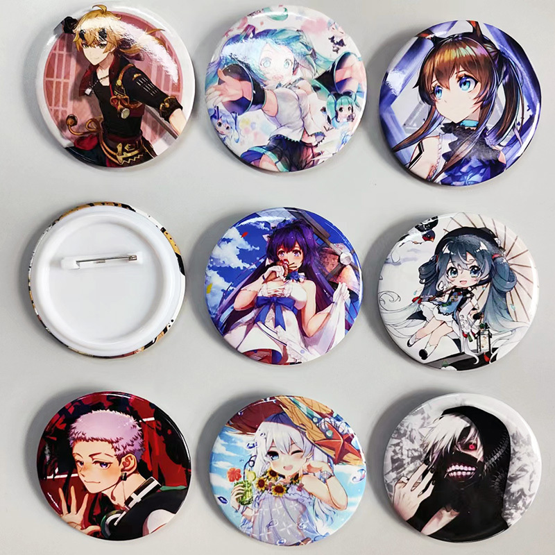 2024Custom Anime Round Tin Badge/Pin Tin Button Badges Tin Badge Manufacturers