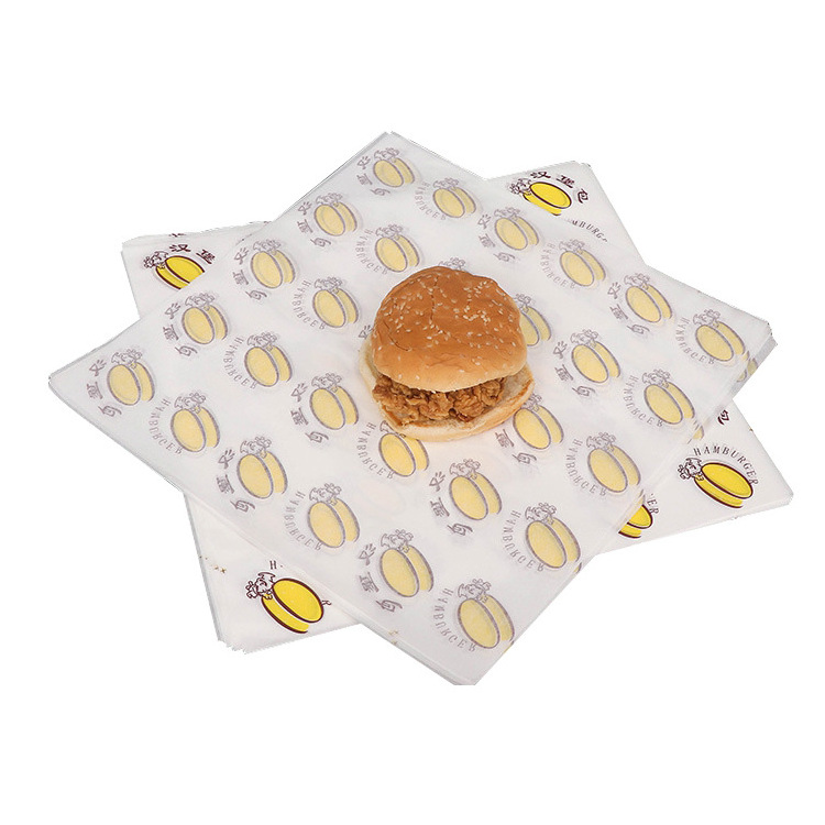 Custom printed reusable food sandwich wrapper  burger packaging wax paper custom shawarma wrapping paper