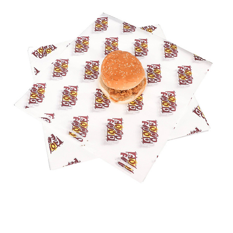 Custom printed reusable food sandwich wrapper  burger packaging wax paper custom shawarma wrapping paper