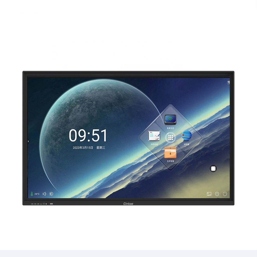 Factory wholesale 75 86 98 110 Inch Class Android LCD Digital Display Interact Smart Board Price Interactive board.