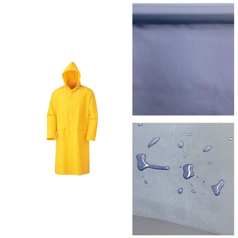 water resistant raincoat taffeta fabric 190T with pvc coating