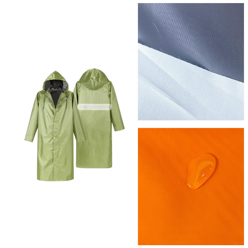 Polyester Taffeta PVC coated cheap Waterproof Raincoat Fabric Oxford Cloth Material Rainwear Rain Coat Jacket