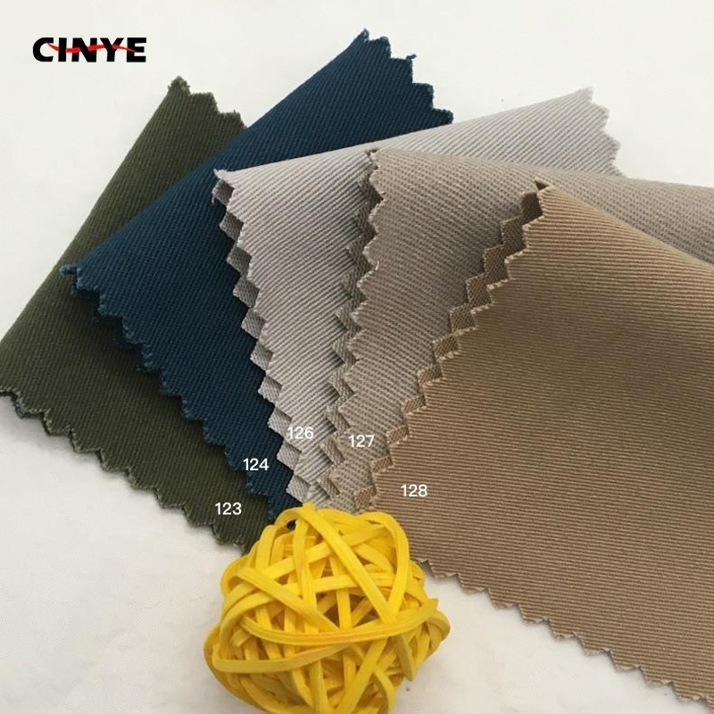 Good quality cvc 60 cotton 40 polyester drill twill fabric for pants school uniform