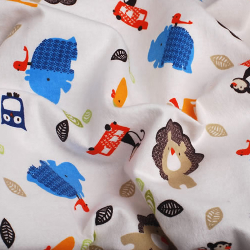 Custom digital double-sided or single-sided brushed flannel fabric 100% cotton prints fabric for baby bedding