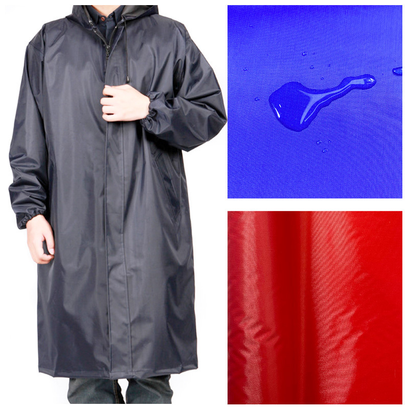 water resistant raincoat taffeta fabric 190T with pvc coating