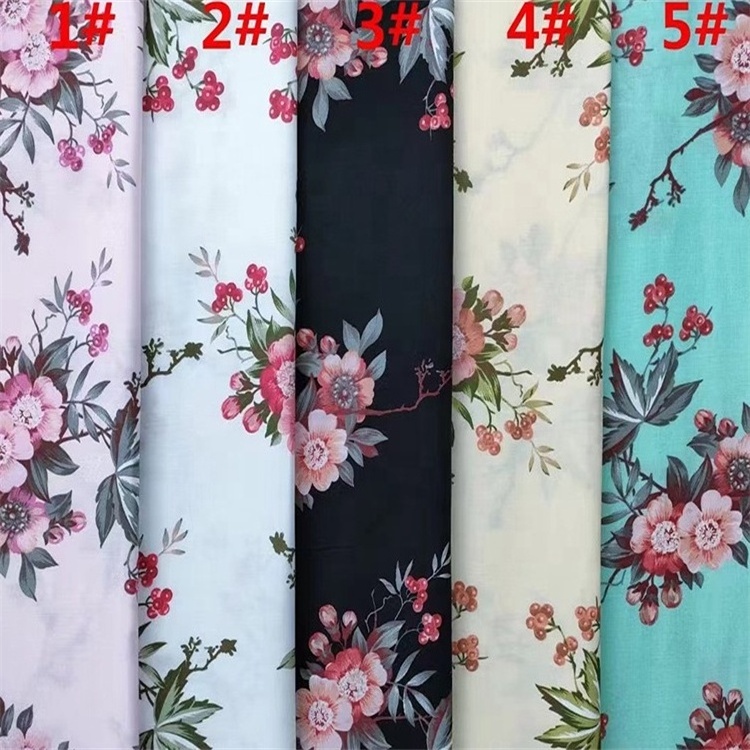 Wholesale Custom 100% Viscose Material Kain Rayon Print Challis Fabrics Woven Digital Printing 100% Rayon Printed Fabric