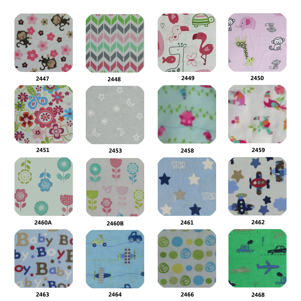 Hot sale Flannel Fabric Cheap Price 100% Cotton Custom Printing Shirt Home Textile Garment Baby Fleece Blanket Fabric