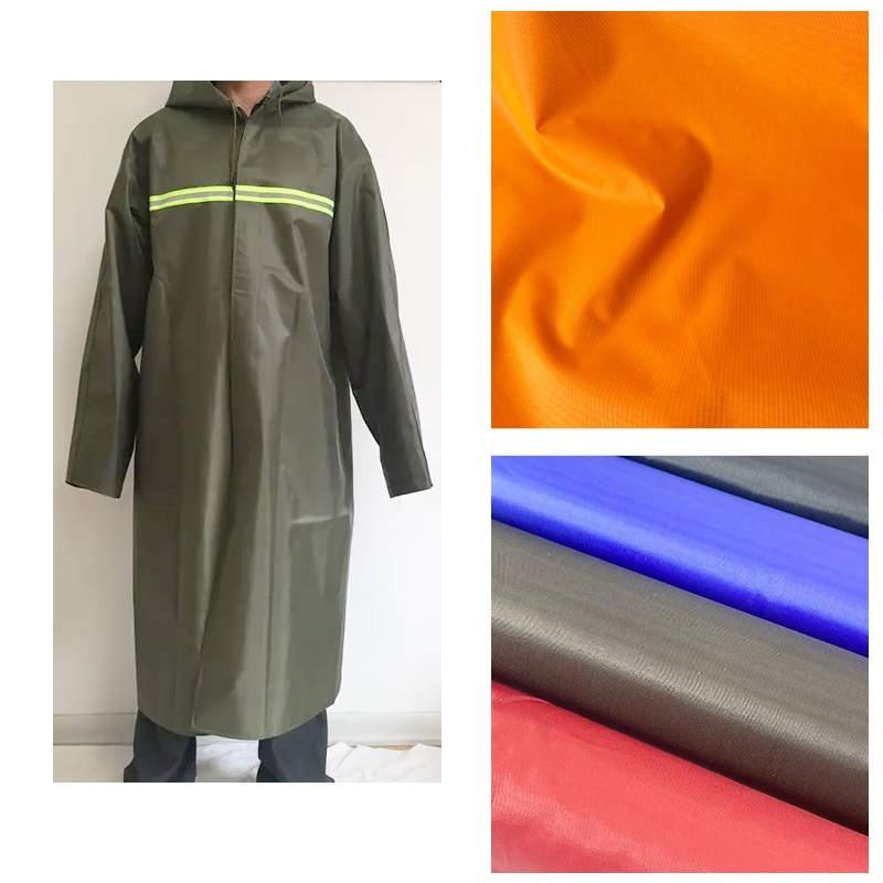 PVC Coating 190T Taffeta raincoat fabric oxford fabric of PVC Coated Raincoat Fabric