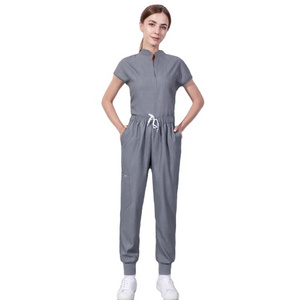 Custom Make Nurse Suit Overalls Outfit Custom Print Logo Uniform Scrubs Sets Women's Beauty salon Work Clothes Mujer Medical