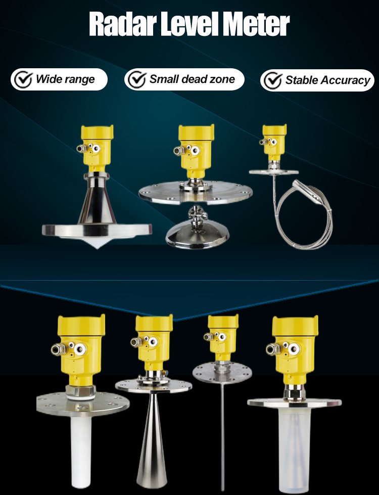 Non Contact rada level transmitter guided radar level tank radar liquid level sensor