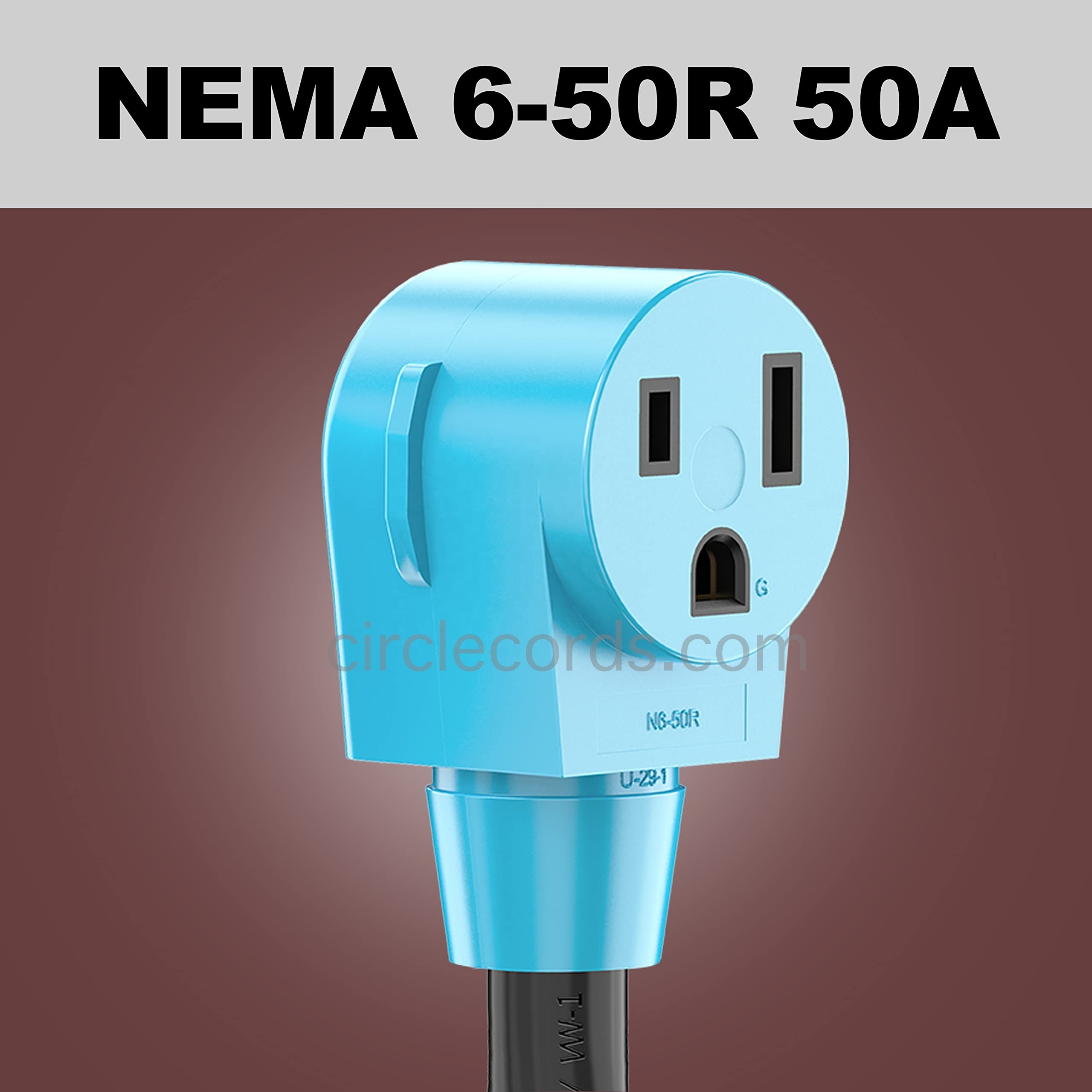 CircleCord Welder Adapter Cord, NEMA 14-50P Male to 6-50R Female, 50 Amp Welder Power Adapter Plug