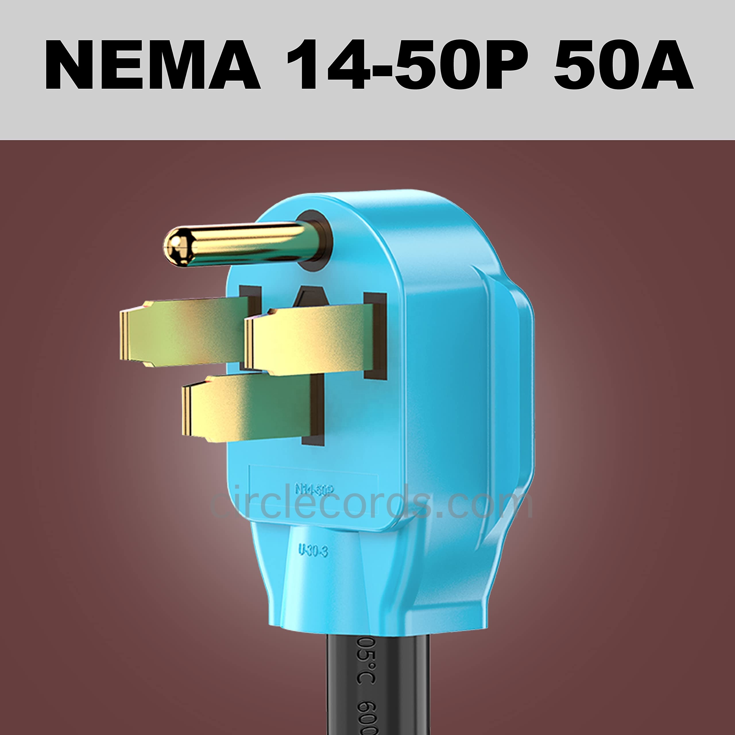 CircleCord Welder Adapter Cord, NEMA 14-50P Male to 6-50R Female, 50 Amp Welder Power Adapter Plug