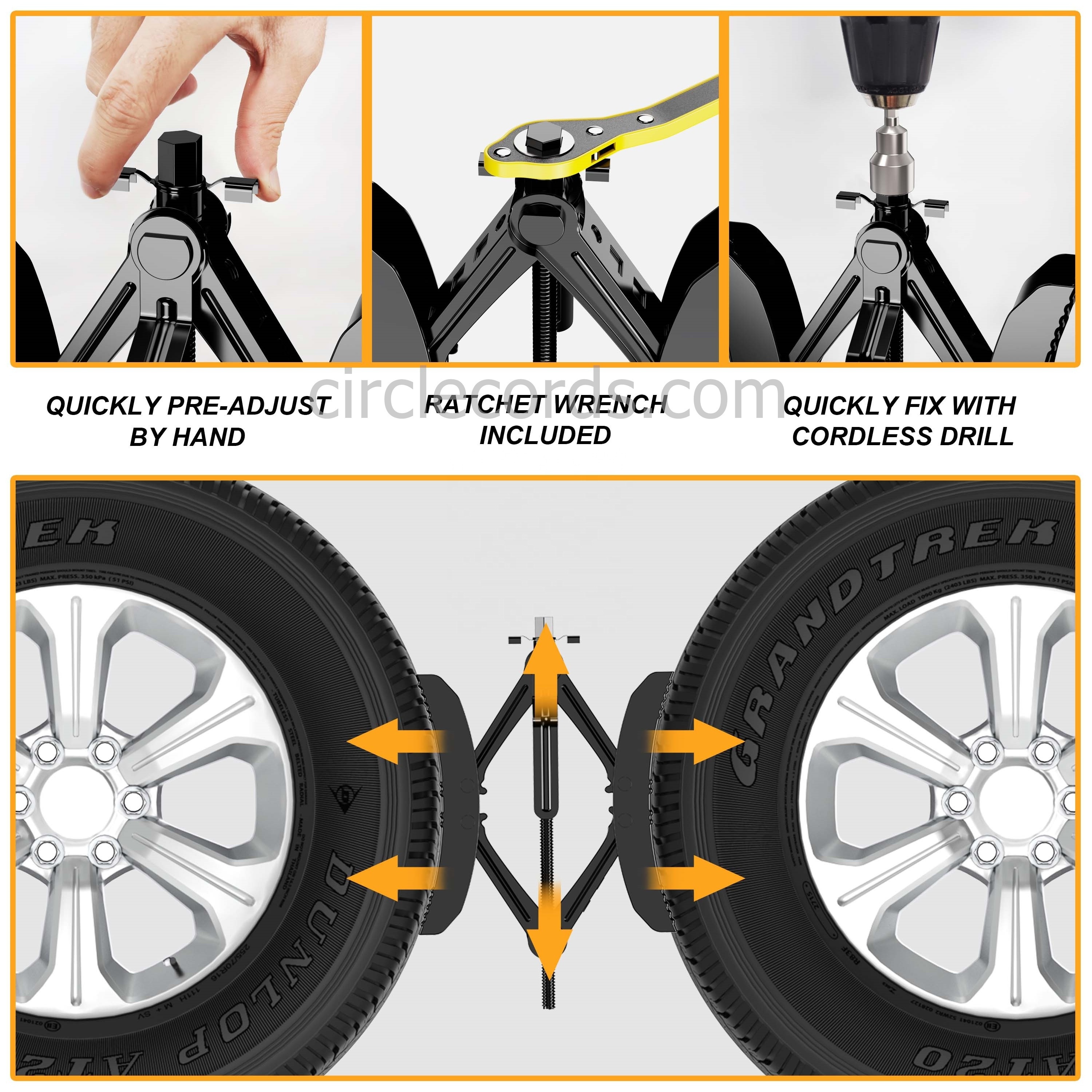 Camper Wheel Chock Stabilizer 2 Sets, RV Wheel Chock X Locking for Travel Trailers, Tire Chocks Suit for 3