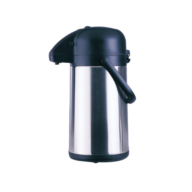 1L SS Vacuum Insulated Coffee pot black Dispenser Airpot Thermal Water with Plastic & PP for Camping & Hot Water moutai Flask