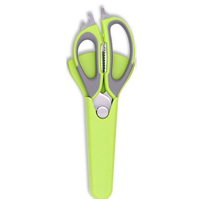 Multi-Functional 9 inch Stainless Steel Kitchen Scissors and Poultry Shears Heavy Duty With Magnetic Cover Household Detachable