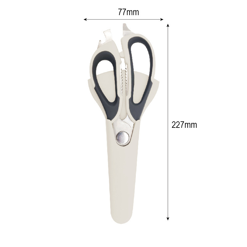 Multi-Functional 9 inch Stainless Steel Kitchen Scissors and Poultry Shears Heavy Duty With Magnetic Cover Household Detachable