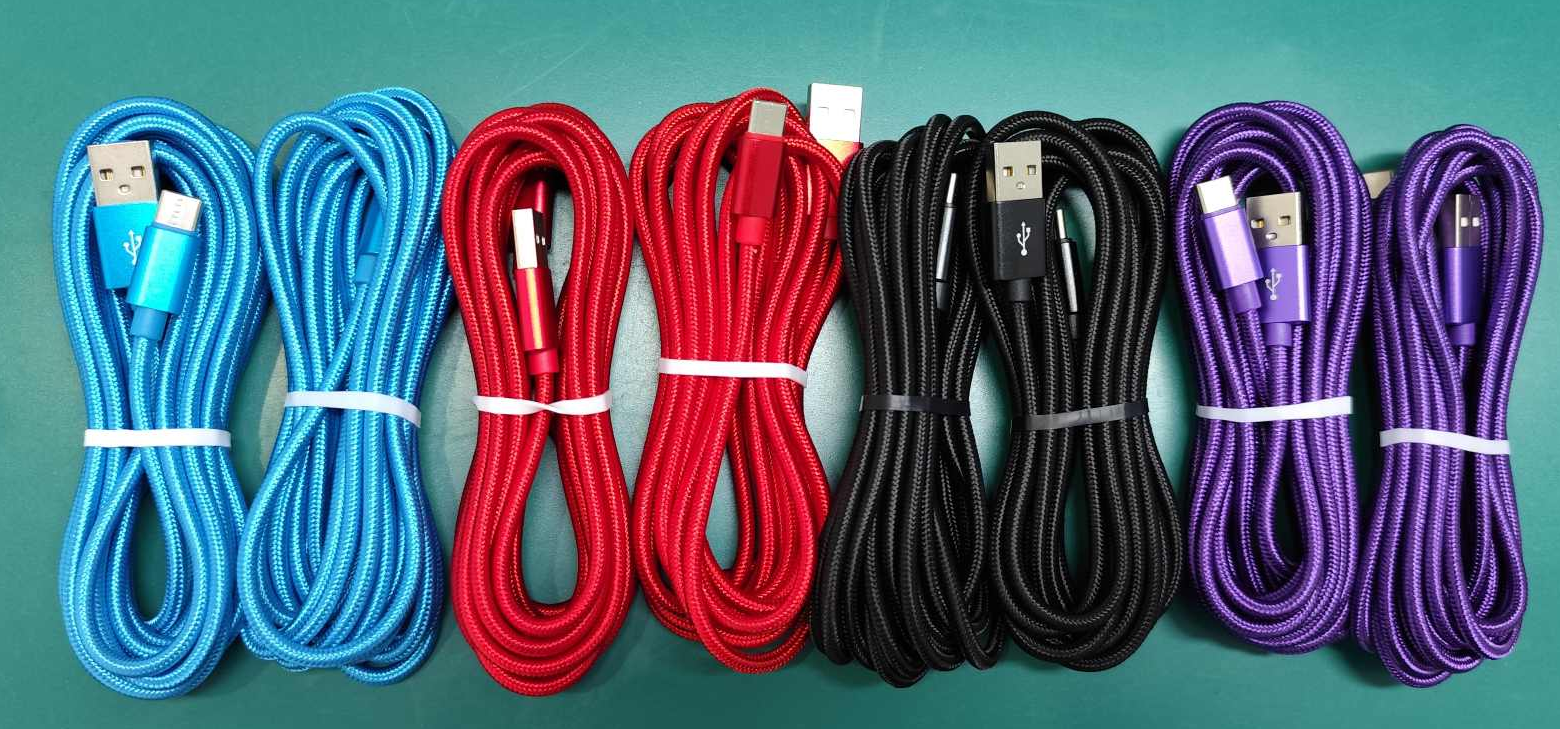 wires cables cable assemblies Red Braided Cord Compatible with Samaung Galaxy S10 S9 S8 S ,USB-A to USB-C Charging data cable