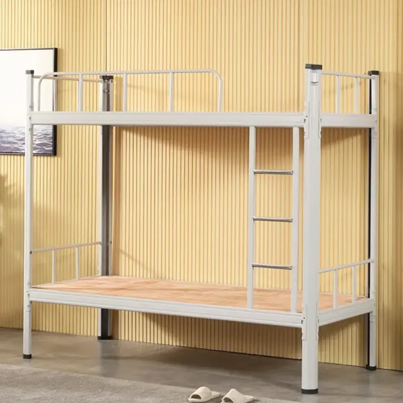 Single Queen King Dorm Adult Student Metal Bed Frame adult Loft bed School Home Hotel Hostel Use Bunk Bed  No.9 Most popular in