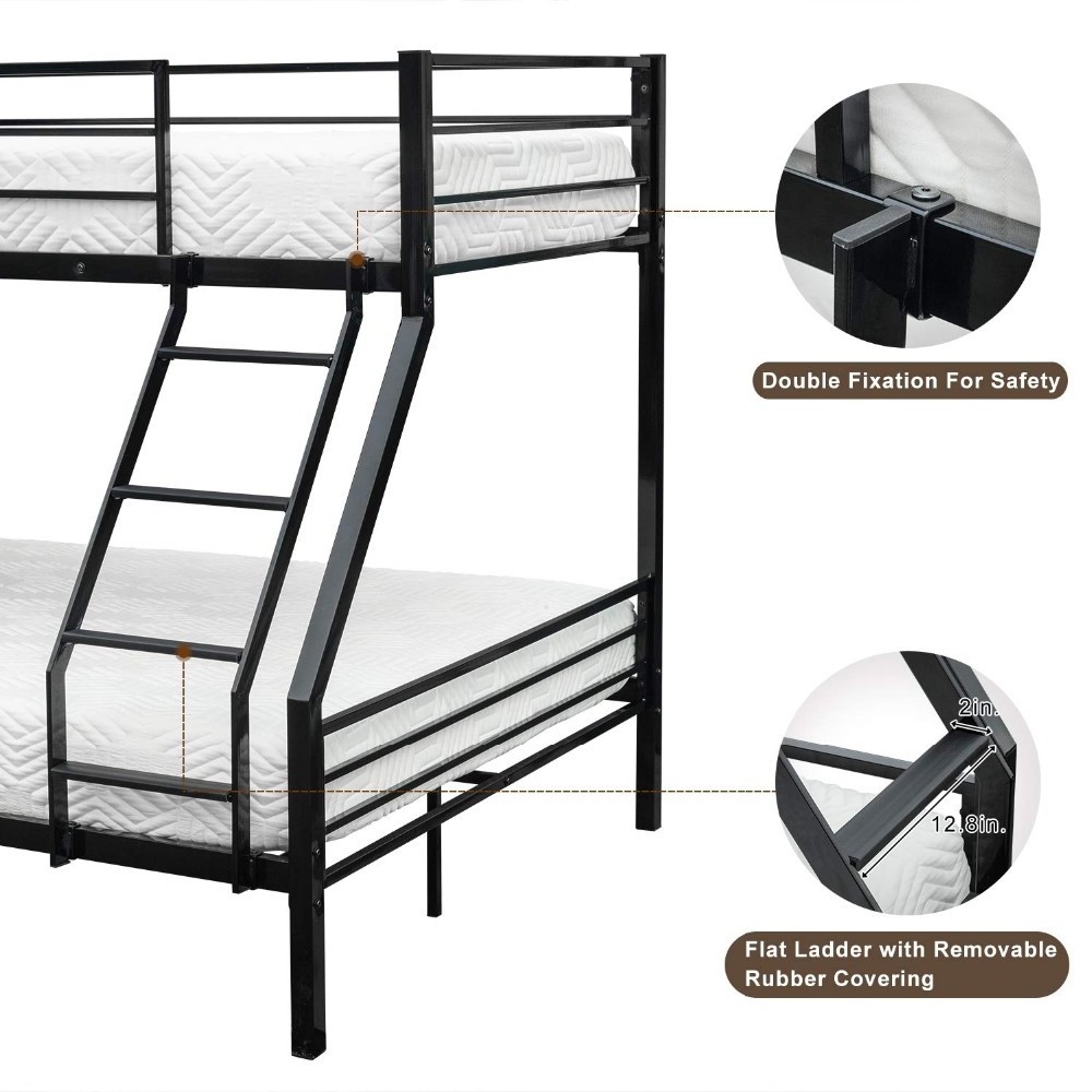 Hotel House Apartment Dormitory Heavy Duty Steel Beds Metal Dubai Bunk Bed