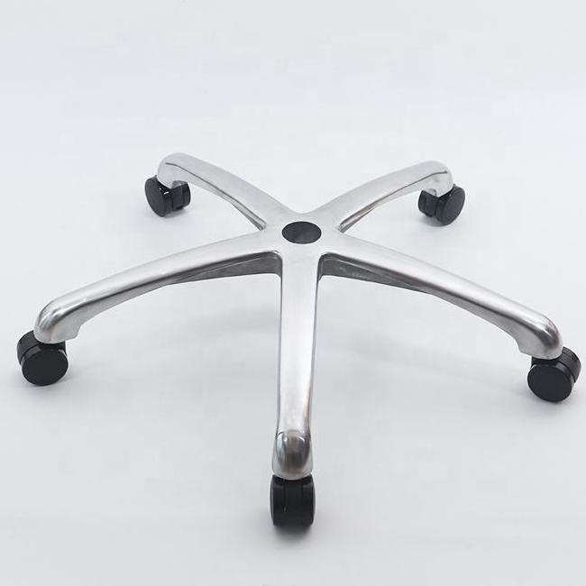 Aluminum Alloy Furniture Replacement Parts Office Chromed Metal Chair five Star Base