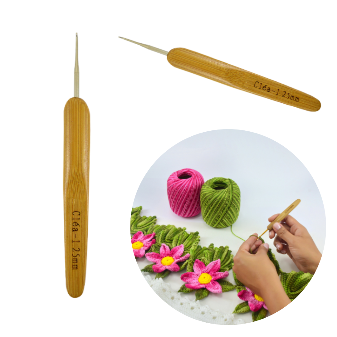 Duna/Barroco Bamboo Crochet Hook 5.00mm - Flexible, durable and with a design that combines comfort and beauty