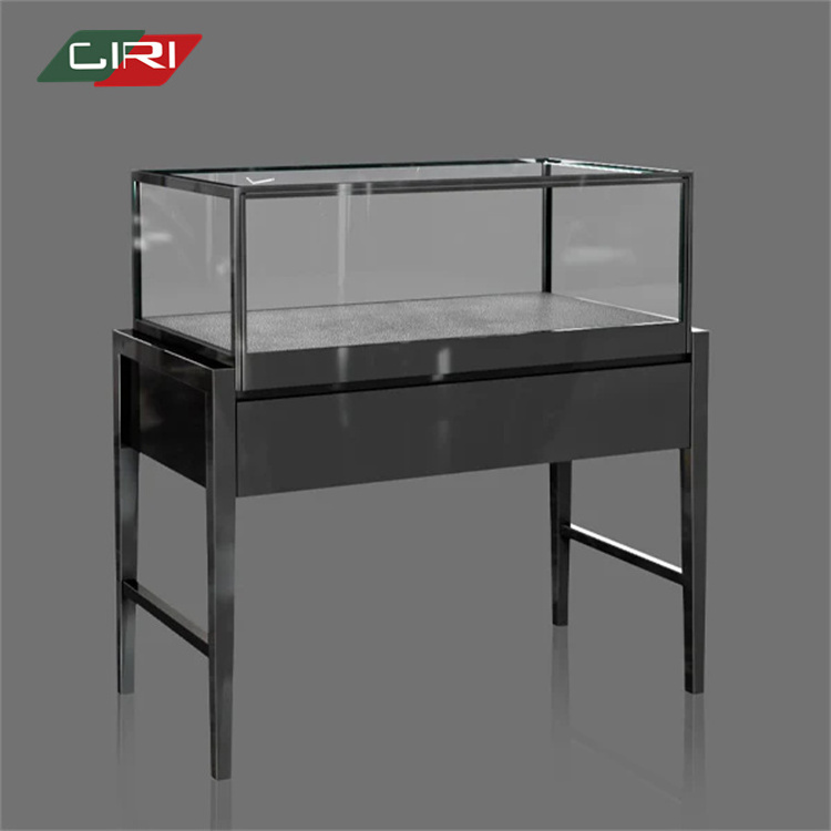 CIRI Custom 3D Mineral Crystal Kiosk Design Glass Jewelry Showcase Display Cabinet Trendy Mall Kiosk Ideas For Watches Shop