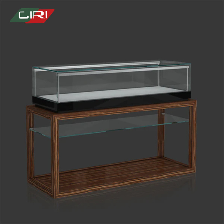 CIRI Custom 3D Mineral Crystal Kiosk Design Glass Jewelry Showcase Display Cabinet Trendy Mall Kiosk Ideas For Watches Shop