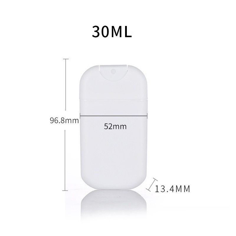 Hot sale square plastic pocket sized perfume atomizer bottle pink 20ml 30ml PET credit card flat perfume spray bottle