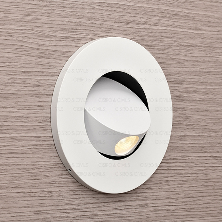 circle adjustable headboard recessed wall led reading light