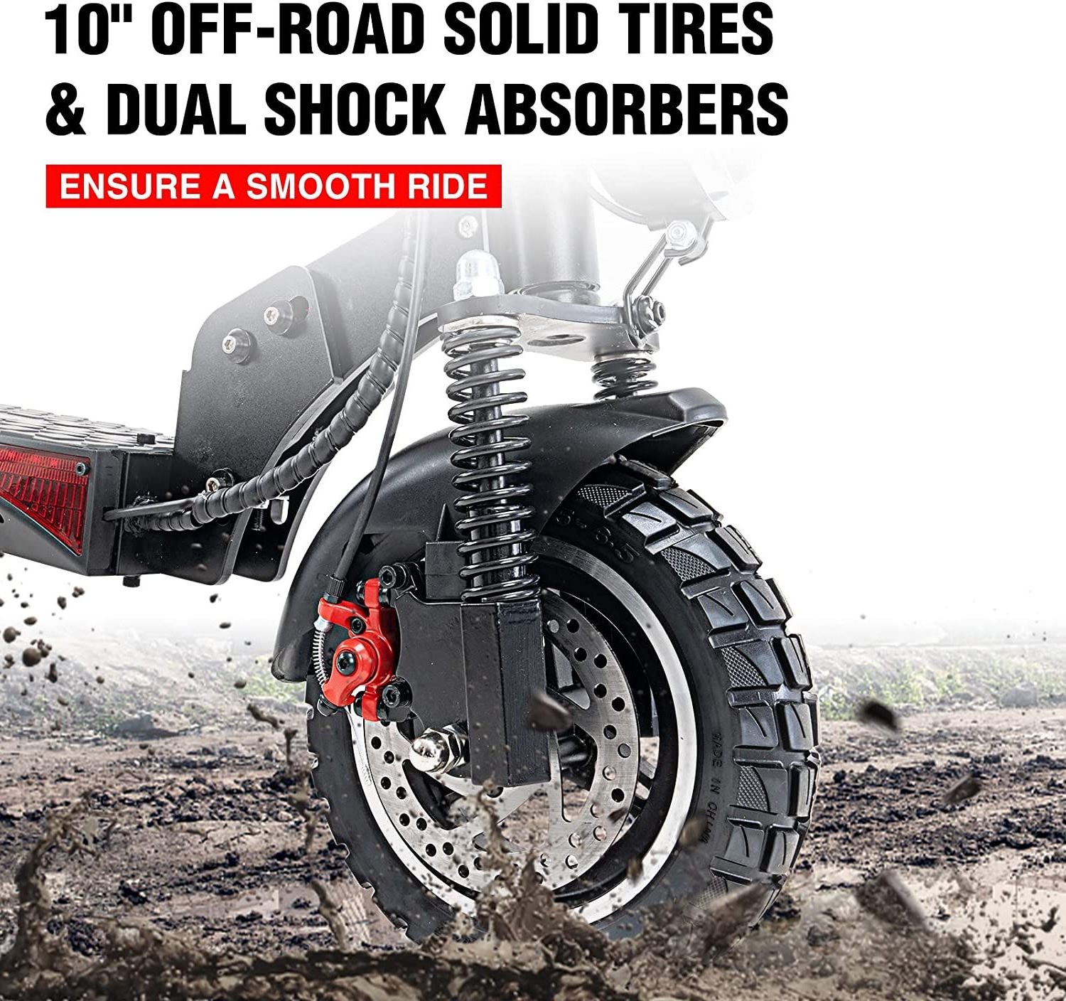 10 inch Tire 10x2.75 6.5 Off-road Tire replacement for Hover-1 Alpha JOYOR S Hiboy Titan PRO Electric Scooter Solid Airless Tire