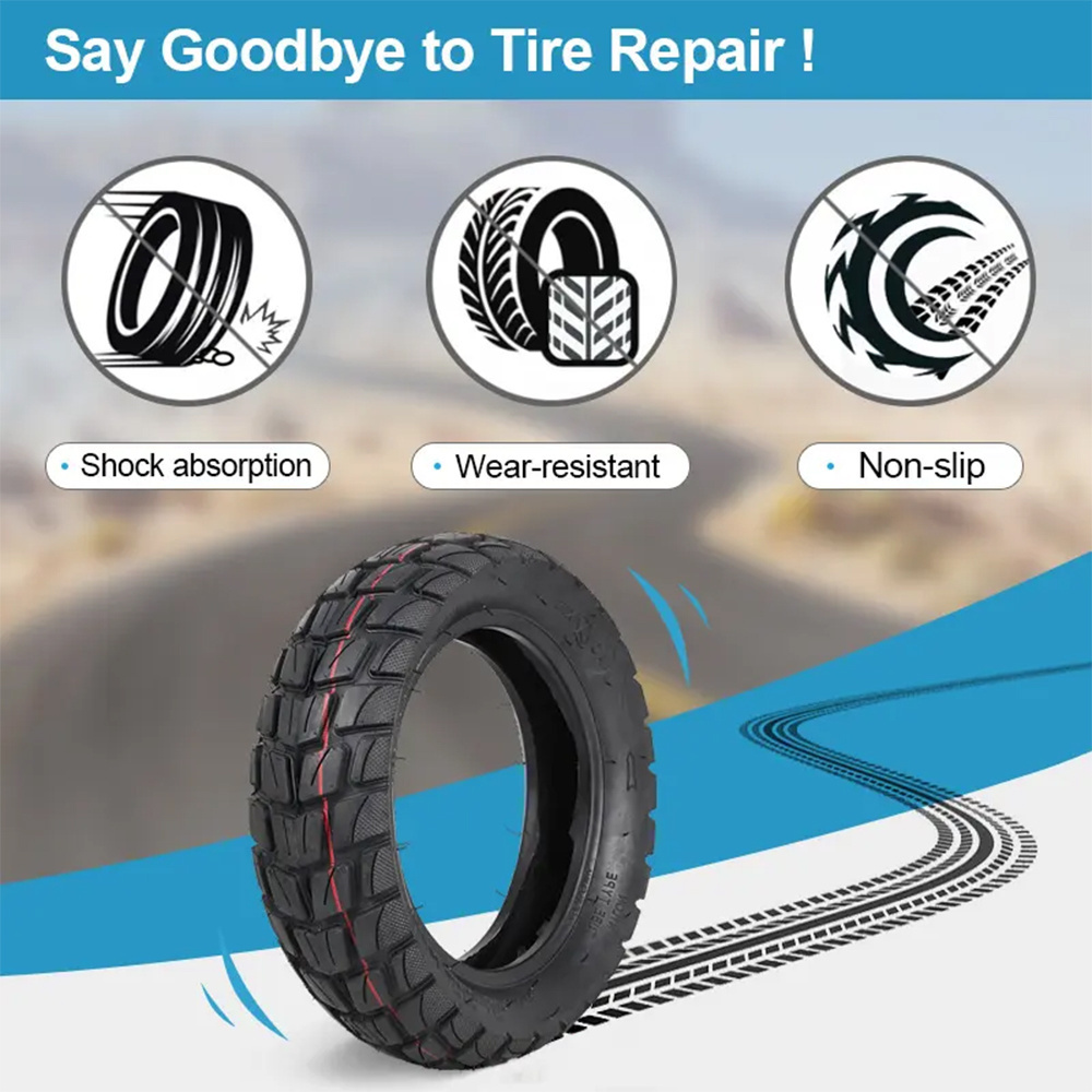 Spare Electric Scooter Tire Replacement 10x3inch Outer Wheel Fat Rubber Tire with Inner Tube Pneumatic 80/65-6 Off-Road Tire